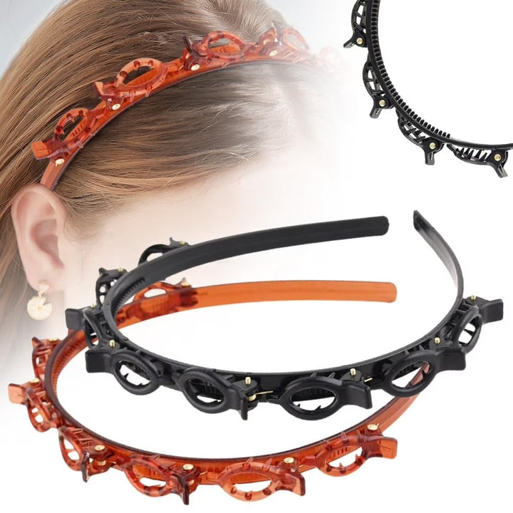 Hollow-out woven headband/bangs hair clip