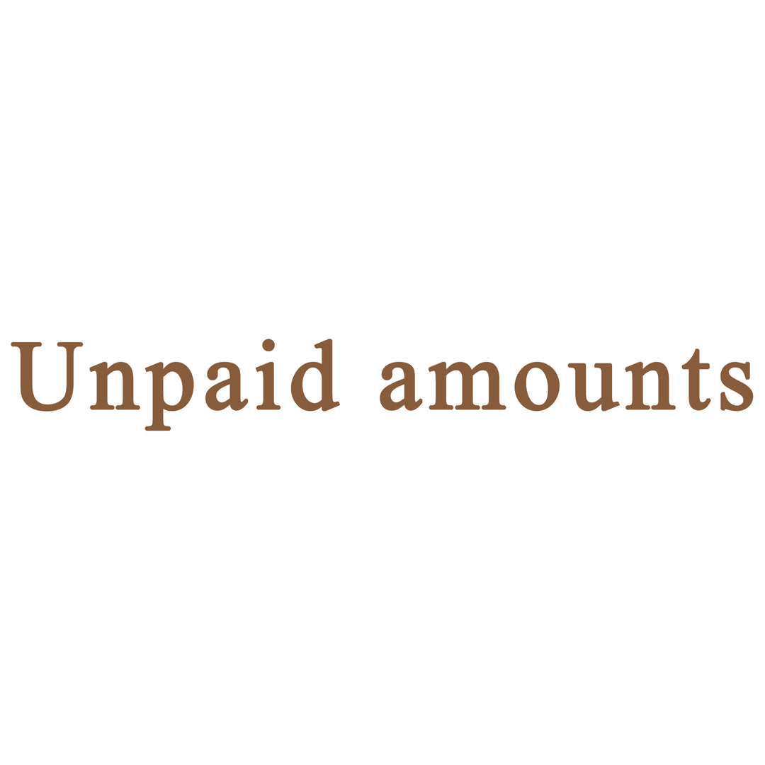Unpaid amounts