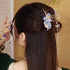 Orchid tassel hair clip