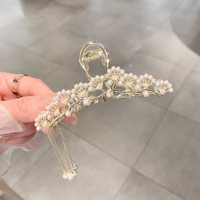 Albizia Flower Pearl Hair Clip