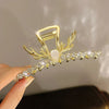 Diamond Antler Pearl Hair Clip