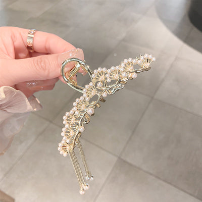 Albizia Flower Pearl Hair Clip