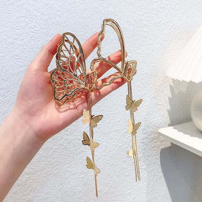 Butterfly Tassel Hair Clip