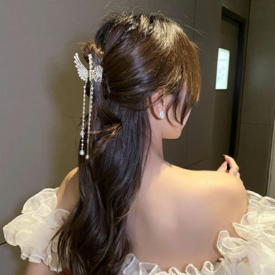 Pearl Tassel Hair Clip