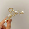 Diamond Love Pearl Hair Clip