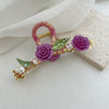 Pink Mist Rose Pearl Hair Clip