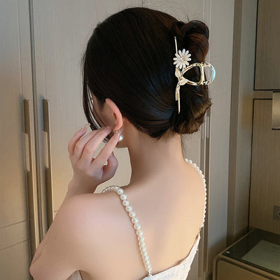 Flower Small Pearl Hair Clip