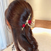 Red Rose Pearl Hair Clip