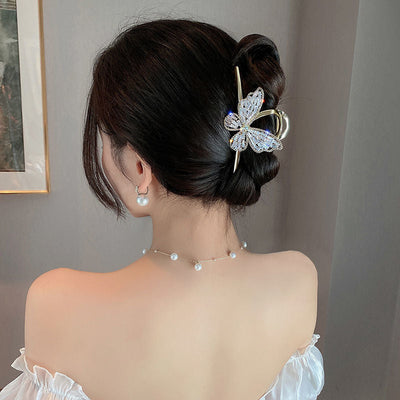 Full Diamond Butterfly Hair Clip