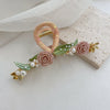 Pink Mist Rose Pearl Hair Clip