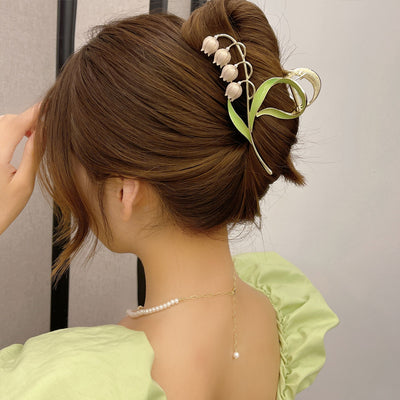 Bellflower hair clip