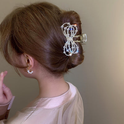 Multi-layer Pearl Bow Hair Clip