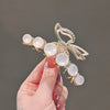 Butterfly Cat's Eye Stone Pearl Hair Clip