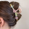 Pink Mist Rose Pearl Hair Clip